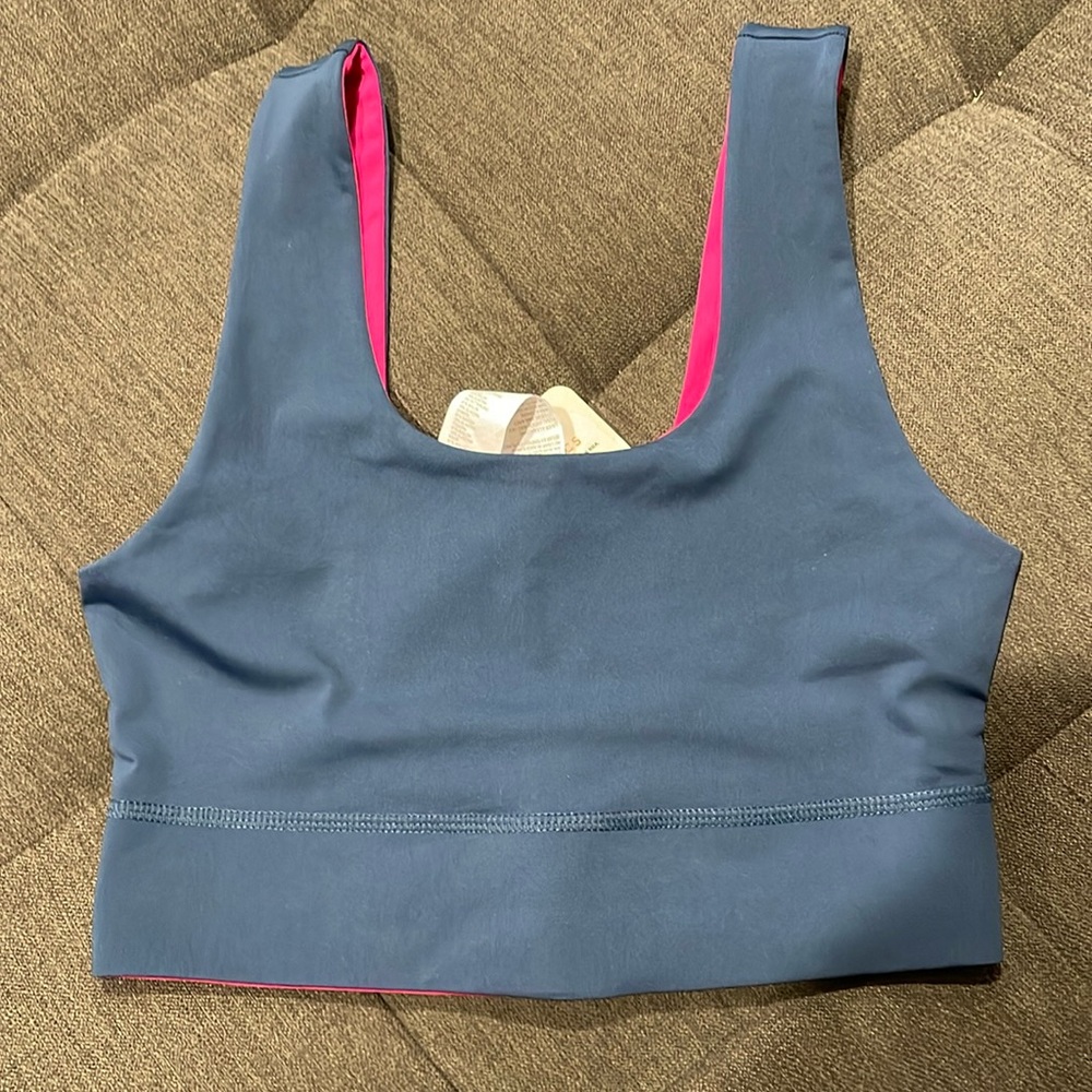 New Fabletics Reversible Sports Bra Sz XS Blue & Pink